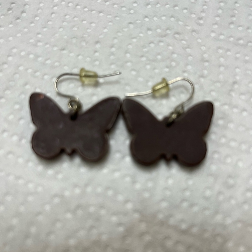 Aretes mariposa artesanales